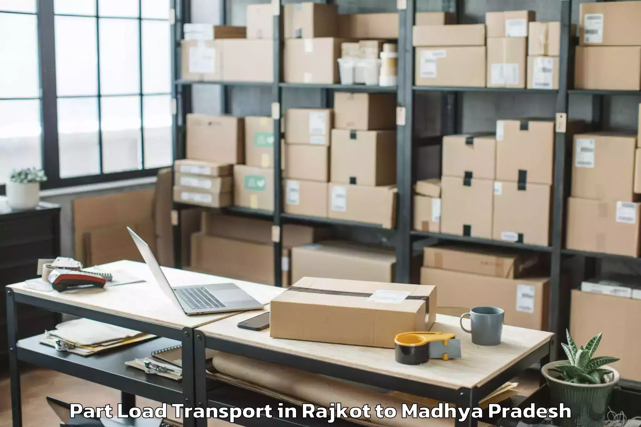 Leading Rajkot to Sironj Part Load Transport Provider